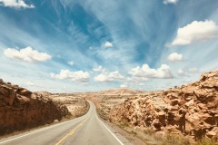 Driving near Bluff, UT