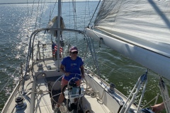 Kate at the helm