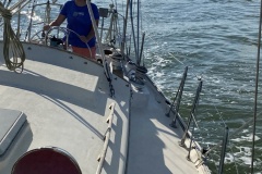 Kate at the helm