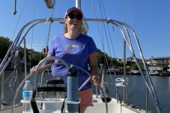 Kate at the helm